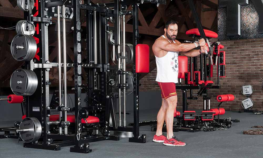 TYTAX T1-X Multi-Gym Kraftstation mit Multipresse, Kabelzug und Power-Rack