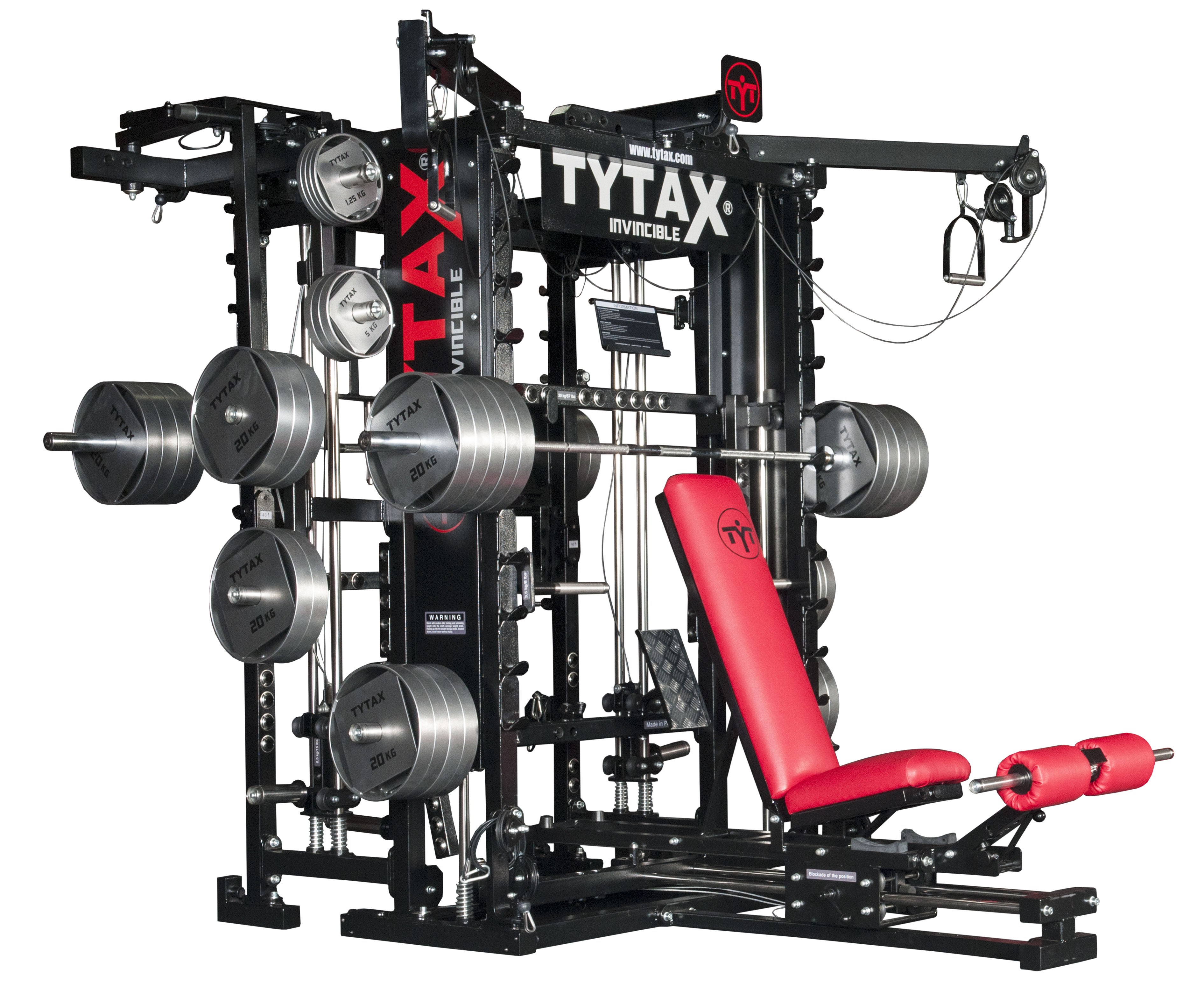 TYTAX T1-X Multi-Gym Kraftstation mit Multipresse, Kabelzug und Power-Rack