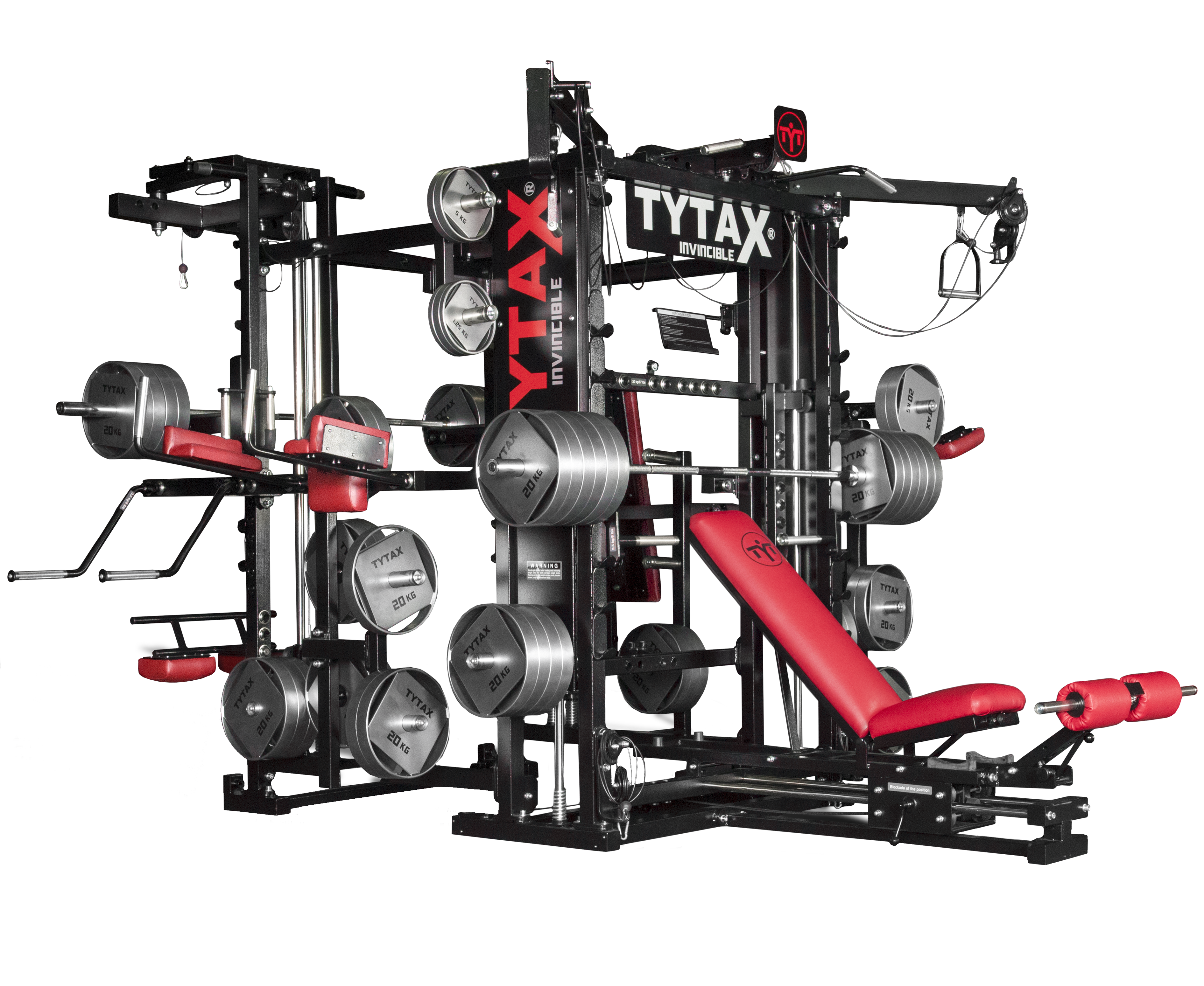 TYTAX T3-X Multi-Gym Kraftstation mit Multipresse, Kabelzug und Power-Rack