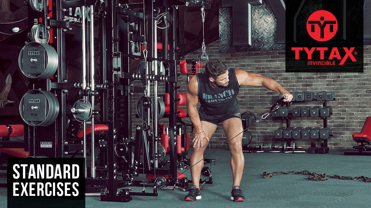 Vorgebeugtes Seitheben am Kabelzug