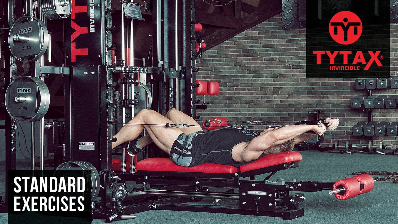 Lying Cable Shoulder Press (Stirrups)