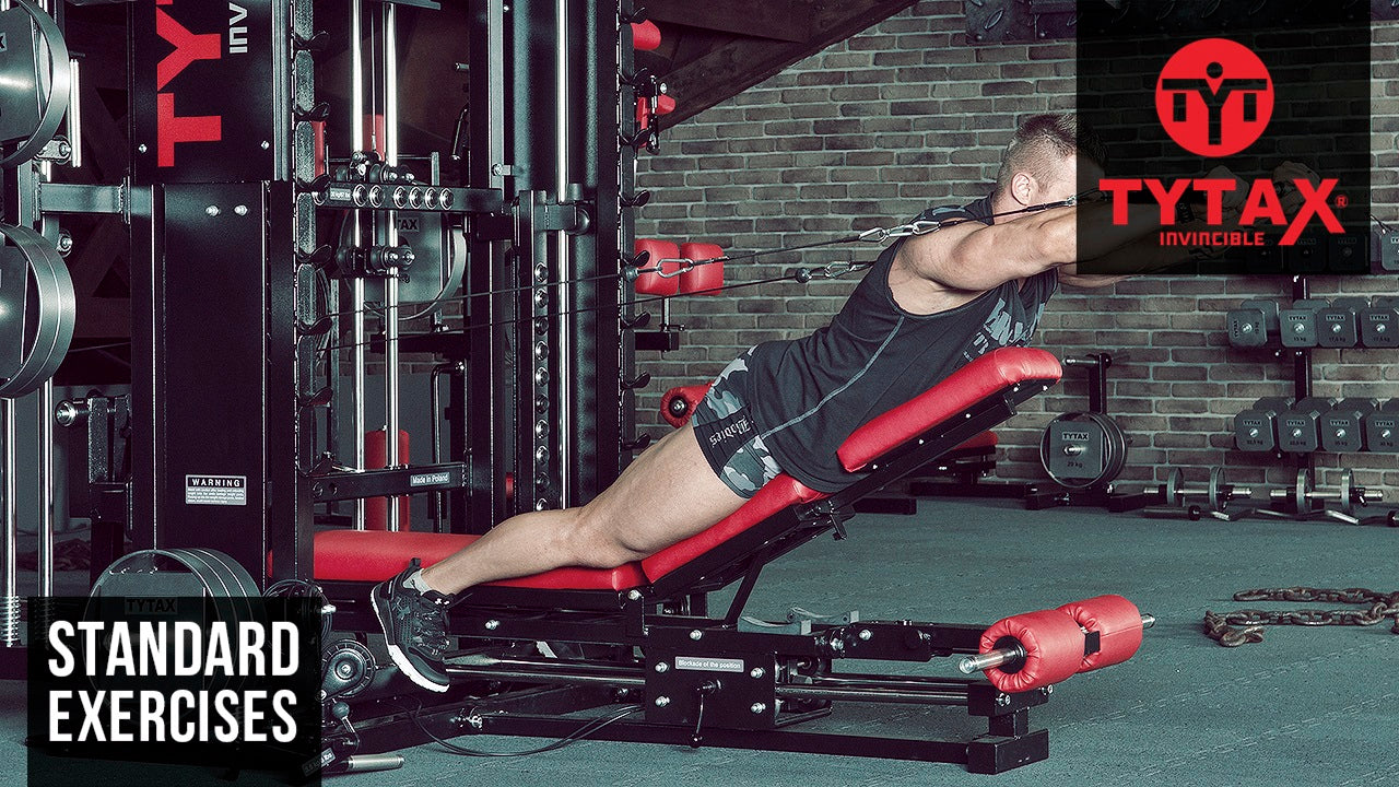 Prone Incline Cable Shoulder Press (Stirrups)