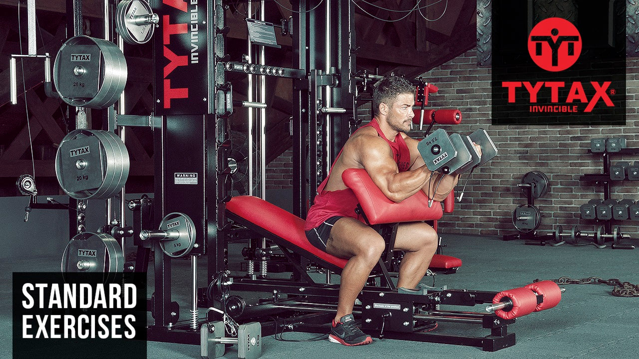 Seated Dumbbell Preacher Curl