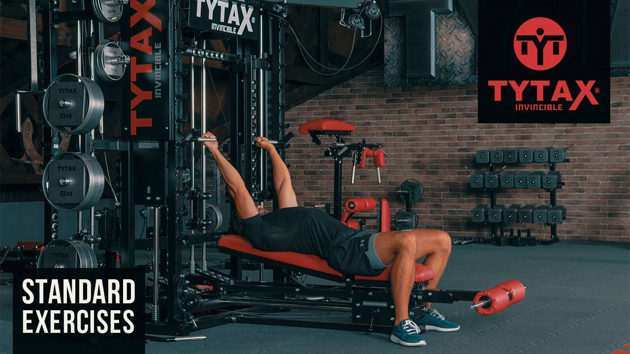 Lying Smith Wide Grip Triceps Extension