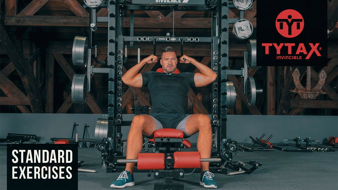 Seated Smith Hammer Close-Grip Pulldown Behind The Neck