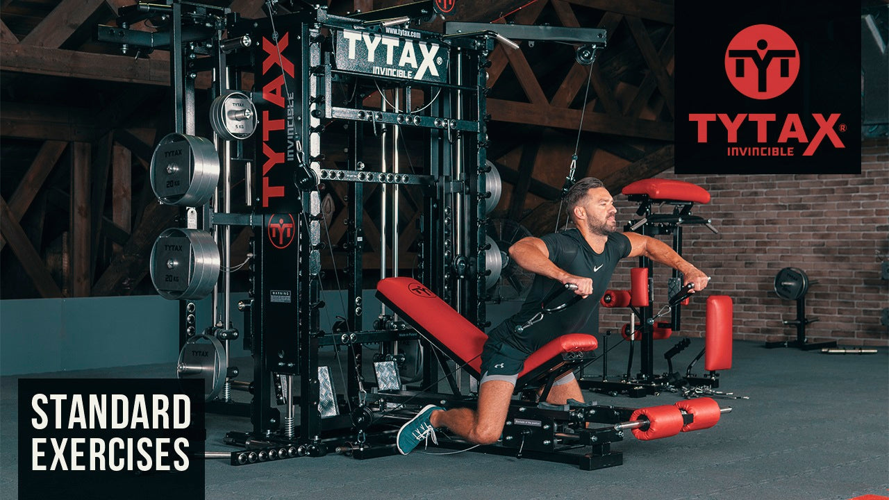 Prone Cable Upright Row (Stirrups)