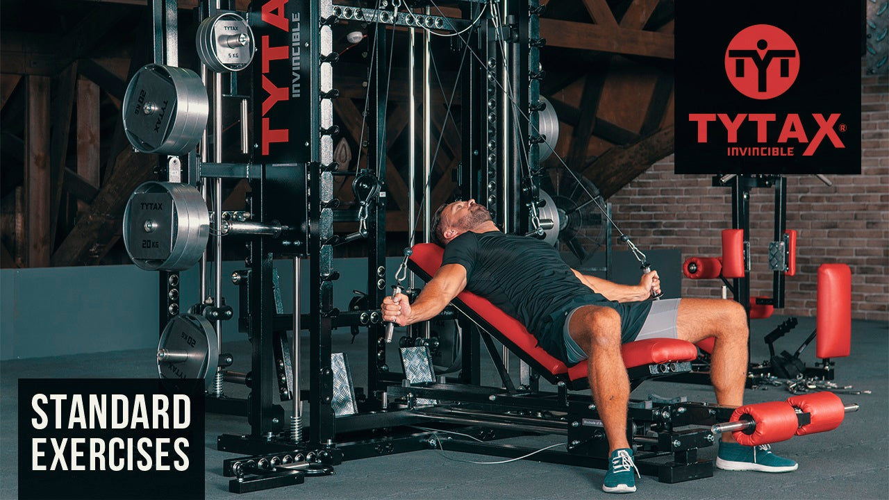 Lying Cross Cable Stiff Arm Side Pulldown