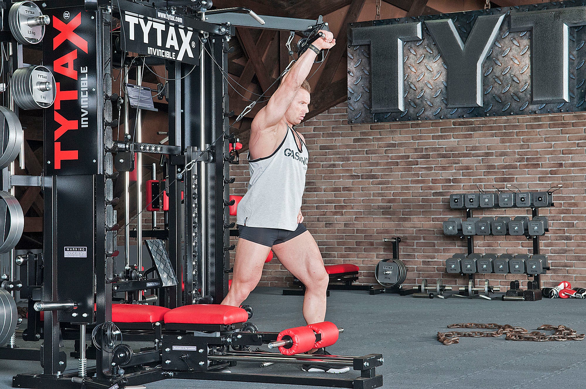 Schulterdrücken Kabelzug einarmig