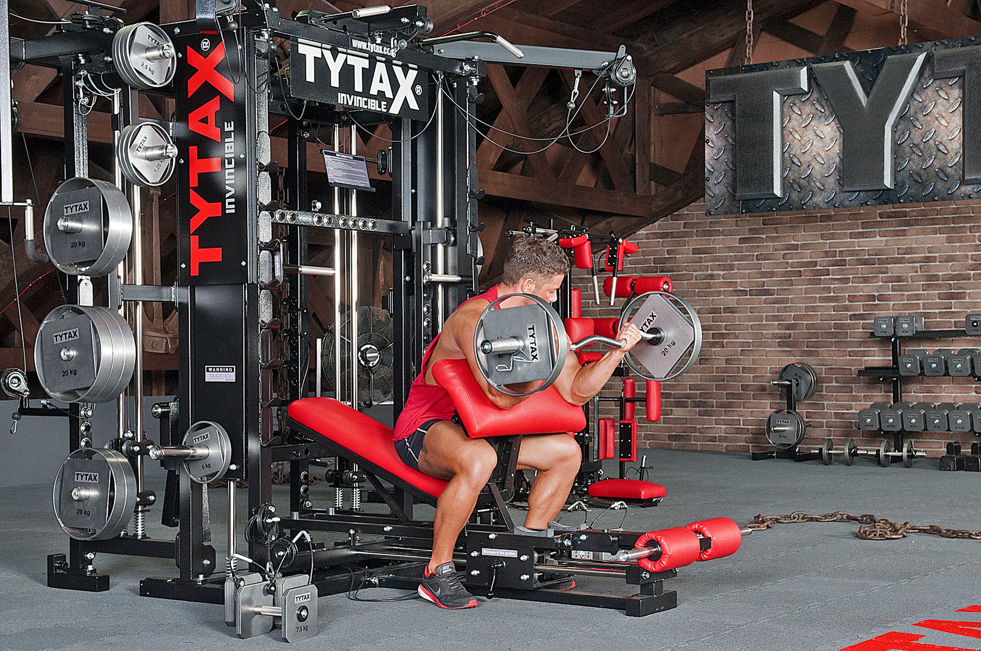 Langhantel Scottbank Preacher-Curls