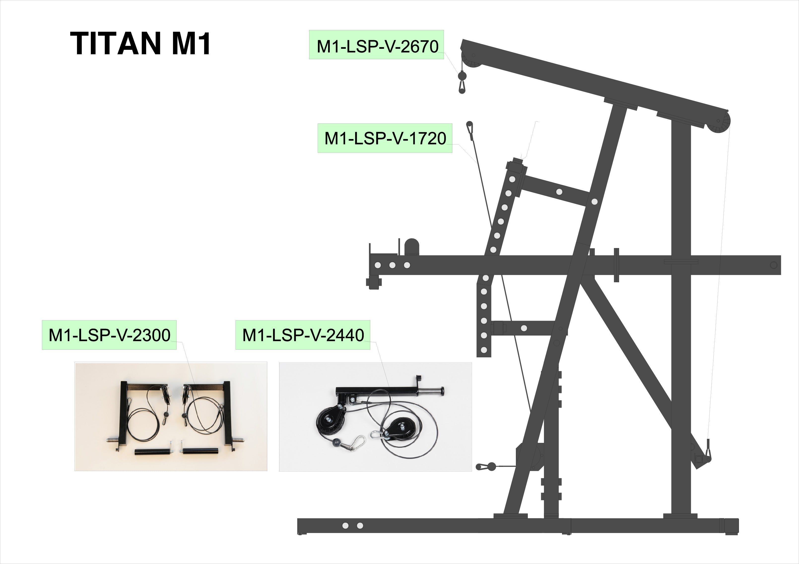 TYTAX T-X/M1 Kabelzug verschiedene Längen